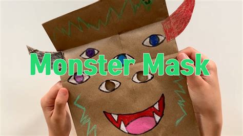 [fun Craft] How To Make A Paper Bag Monster Mask I Diy Halloween