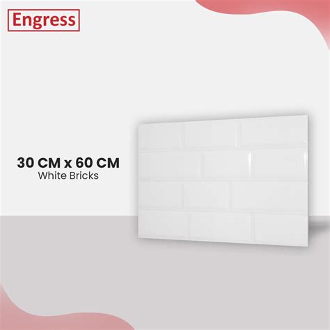 Jual Keramik Dinding Motif Bata Putih Engress 30X60 White Brick Bevel