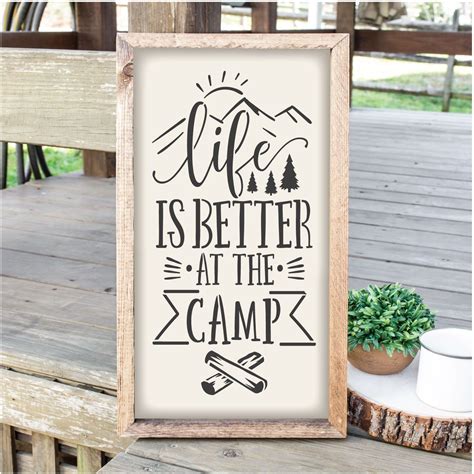 Life Is Better At The Camp Stencil Reusable Camping Themed Etsy In