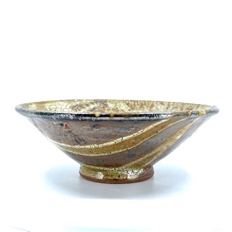 tectonic shino ash cone  stoneware bowl etsy