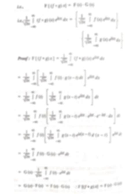 Solution Convolution Theorem For Fourier Transforms Studypool