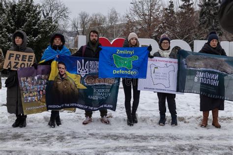 Relatives Came To A Rally To Remind About The Prisoners Of Azovstal