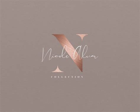 Rose Gold Logo Beauty Logo Text Logo Premade Logo Design Etsy