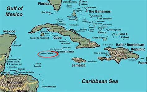 Grand Cayman Map - Where In The World Is This Island Located?