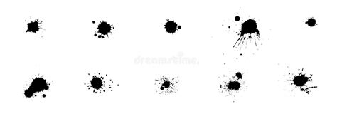 Ink Drops And Splashes Blotter Spots Liquid Paint Drip Drop Splash And Ink Splatter Artistic