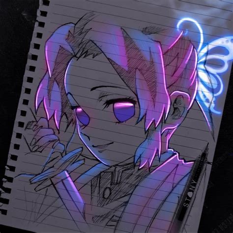 Glow Art Of Shinobu Kocho 🦋 Rdemonslayeranime