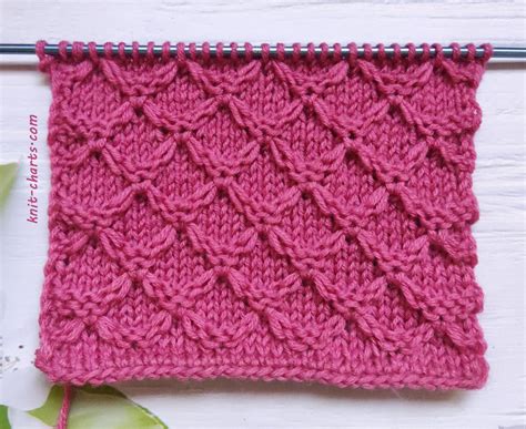 Free Knitting Patterns Diamond Honeycomb Knitting Pattern