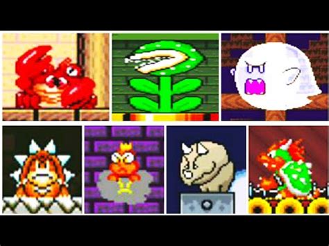 New Super Mario World Around World All Bosses No Damage Super