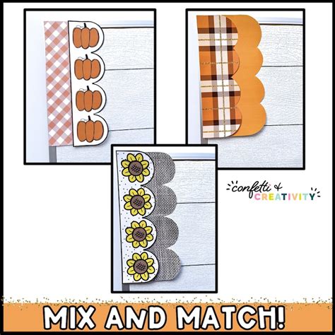 PRINTABLE Fall Bulletin Board Borders Fall Bulletin Board - Etsy