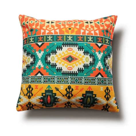 Aliexpress Buy Colorful Ethnic Patterns Pillow Cover