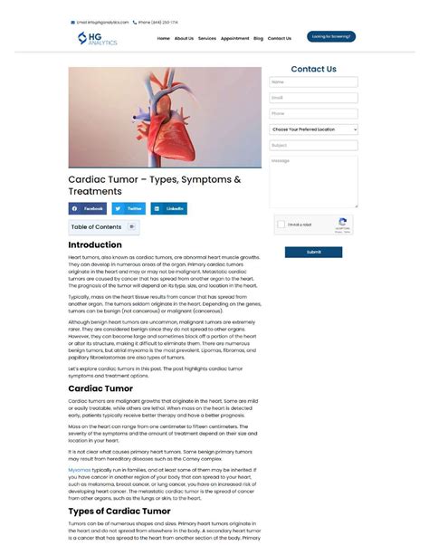 Cardiac Tumor – Types, Symptoms & Treatments by hganalytics - Issuu