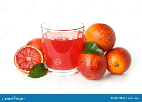 Red Orange Juice Isolated On White Background Stock Image Image Of