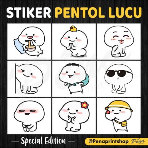 Stiker Pentol Lucu / Stiker Emoticon Emot Emoji / Stiker WA Aesthetic ...