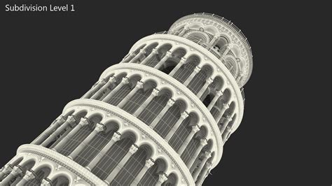 3D Leaning Tower Pisa Model TurboSquid 1568510