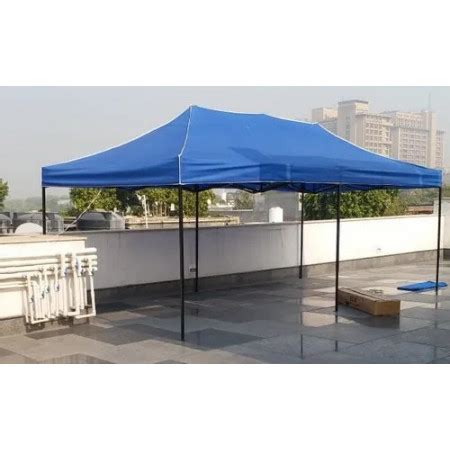 Cort Pavilion Dublu 600x300cm Schelet Metalic Pliabil Cu Acoperis