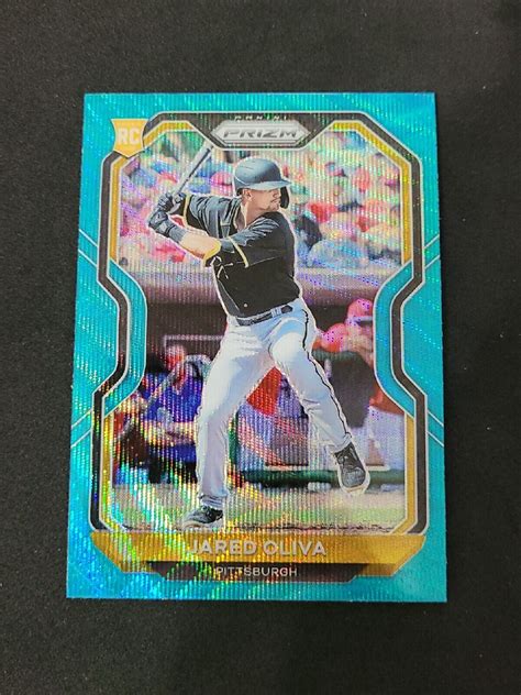 Jared Oliva Rookie Aqua Wave Panini Prizm Ebay