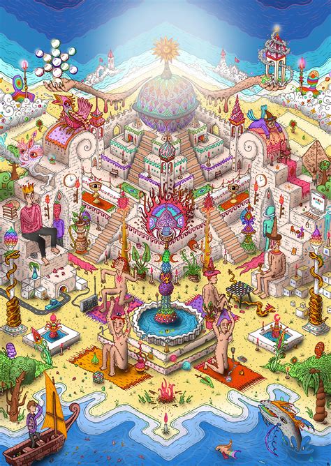 Temple for the Sun God - (inner kingdom) isometric drawing by Ruben Topia : r/wimmelbilder