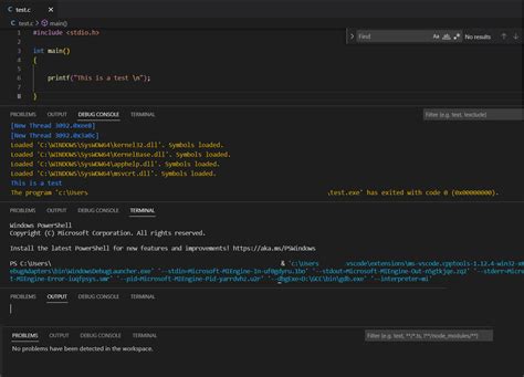 C Vs Code Not Outputing To Output Tab Stack Overflow