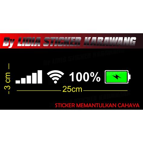 Jual Stiker Wifi Baterai Memantulkan Cahaya Sticker Kaca Mobil Shopee