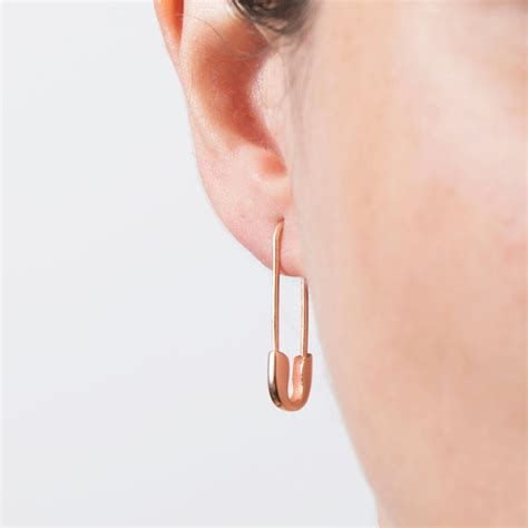 Safety Pin Earrings Etsy