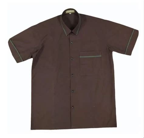 Brown Plain School Uniform Cotton Shirt, Size: 32 at Rs 250/piece in ...