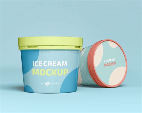 Free Ice Cream Tub Mockup Psd Psfreebies