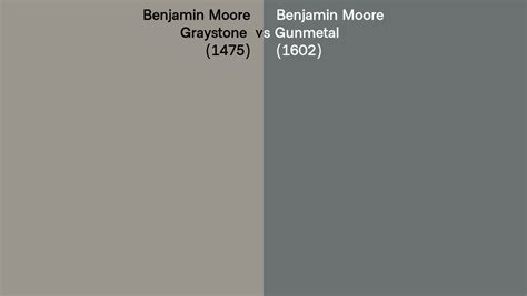 Benjamin Moore Graystone Vs Gunmetal Side By Side Comparison