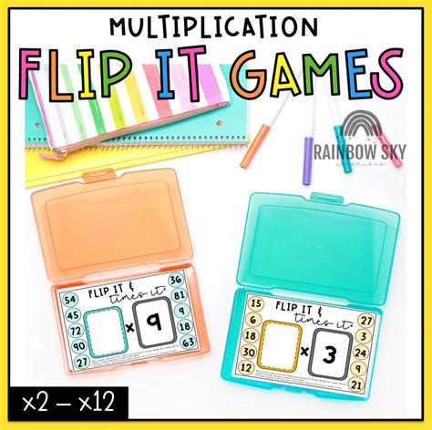 Multiplication Fluency Games Times Table Flip It X X