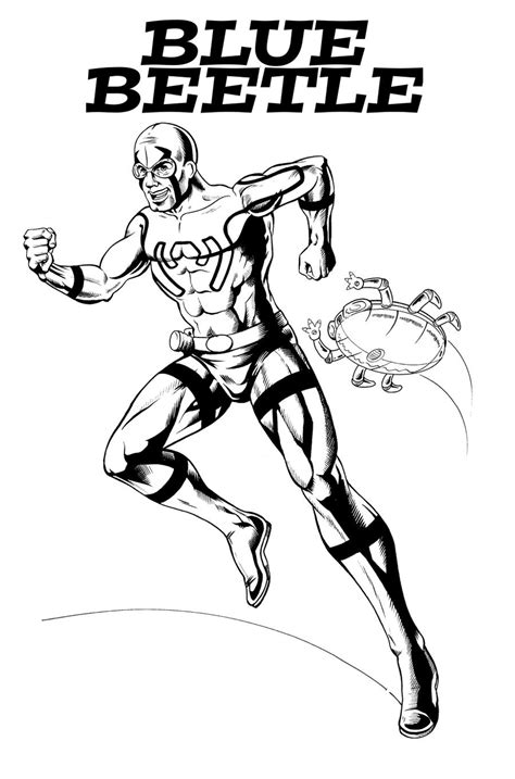 Blue Beetle Ted Kord Ink By Fnkny On Deviantart