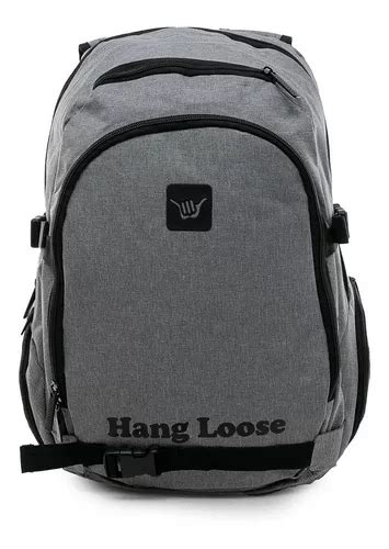 Mochila Hang Loose MCH3141B1 color gris negro diseño liso 20L