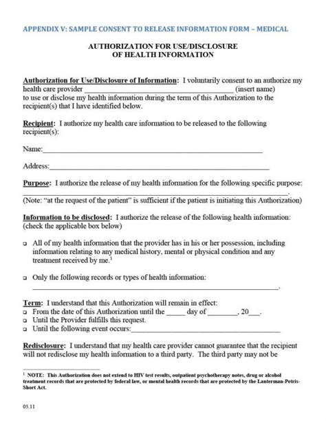 Consent To Release Information Form