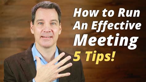 How To Run An Effective Meeting 5 Tips YouTube