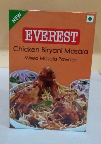 100g Everest Chicken Biryani Masala Powder Packaging Type Box At