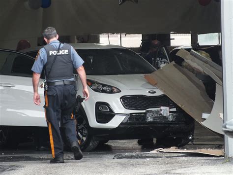 Car Crashes inside Kia dealership in Fair Lawn