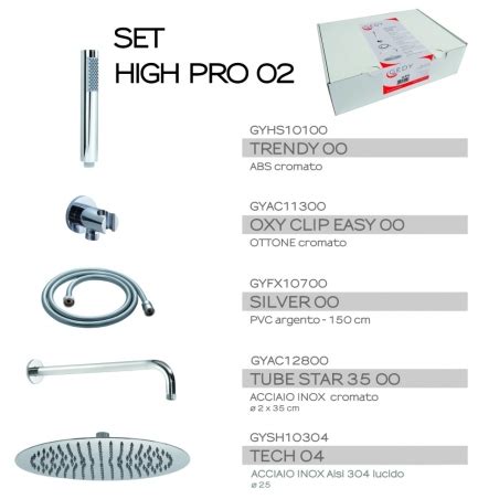 Comprar Accesorios Para Ba O Gedy Set De Ducha High Pro Cromo Piezas