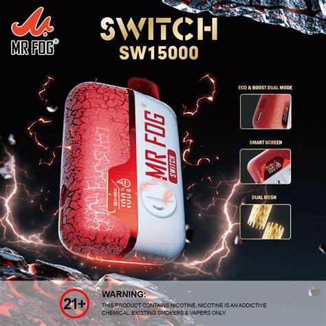 MR FOG SWITCH SW15000 10PCS 120ML Roanoke Wholesale