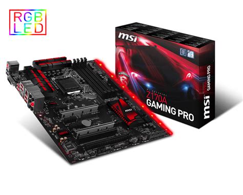 Msi Z170a Gaming Pro Motherboard Specifications On Motherboarddb