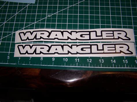 Jeep Wrangler Fender Vinyl Decal Set Of 2 Jl Jk Tj Choose Color