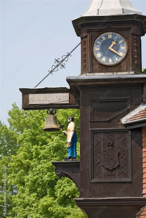 The Clock And The Figure Of Jack The Blacksmith In The Village Of