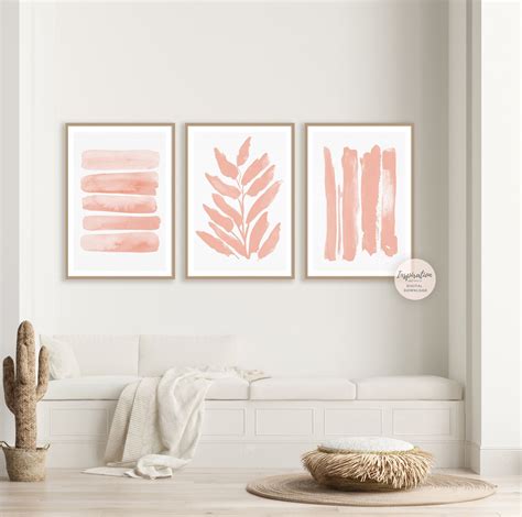 Blush Pink Gallery Wall Set 3 Piece Wall Art Printable Art Etsy