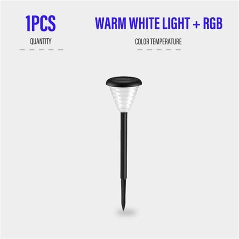 Borne Solaire Pcs Lampe Solaire Led Rgb Imperm Able Clairage