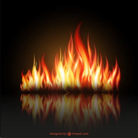 Fire Flames Illustration Vector Free Download