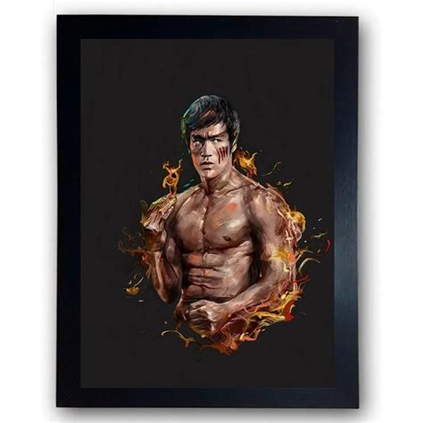 Quadro Bruce Lee Artes Marciais Kung Fu Moldurado Cod 5 Shopee Brasil