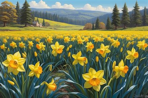 Premium Photo Daffodil Meadow