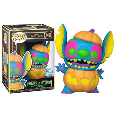 Фигурка Ститч Тыква Stitch Pumpkin Blacklight Эксклюзив Hot Topic Funko POP