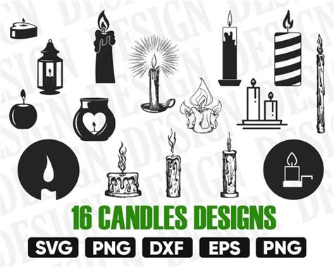 Candle Svg Bundle Candles Svg Candle Clipart Candle Etsy