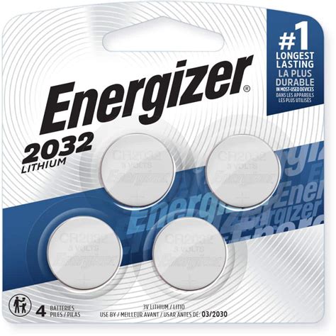 Energizer Energizer 2032 Batteries (4-Pack), 3V Lithium Coin Batteries ...