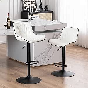 Amazon Youtaste Modern Bar Stools Set Of Adjustable Barstools