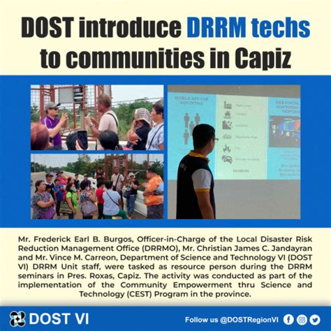 dost introduce drrm techs  communities  capiz department