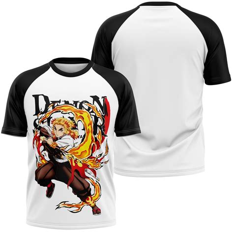 Camiseta Kimetsu No Yaiba Demon Slayer Rengoku Fogo Shopee Brasil